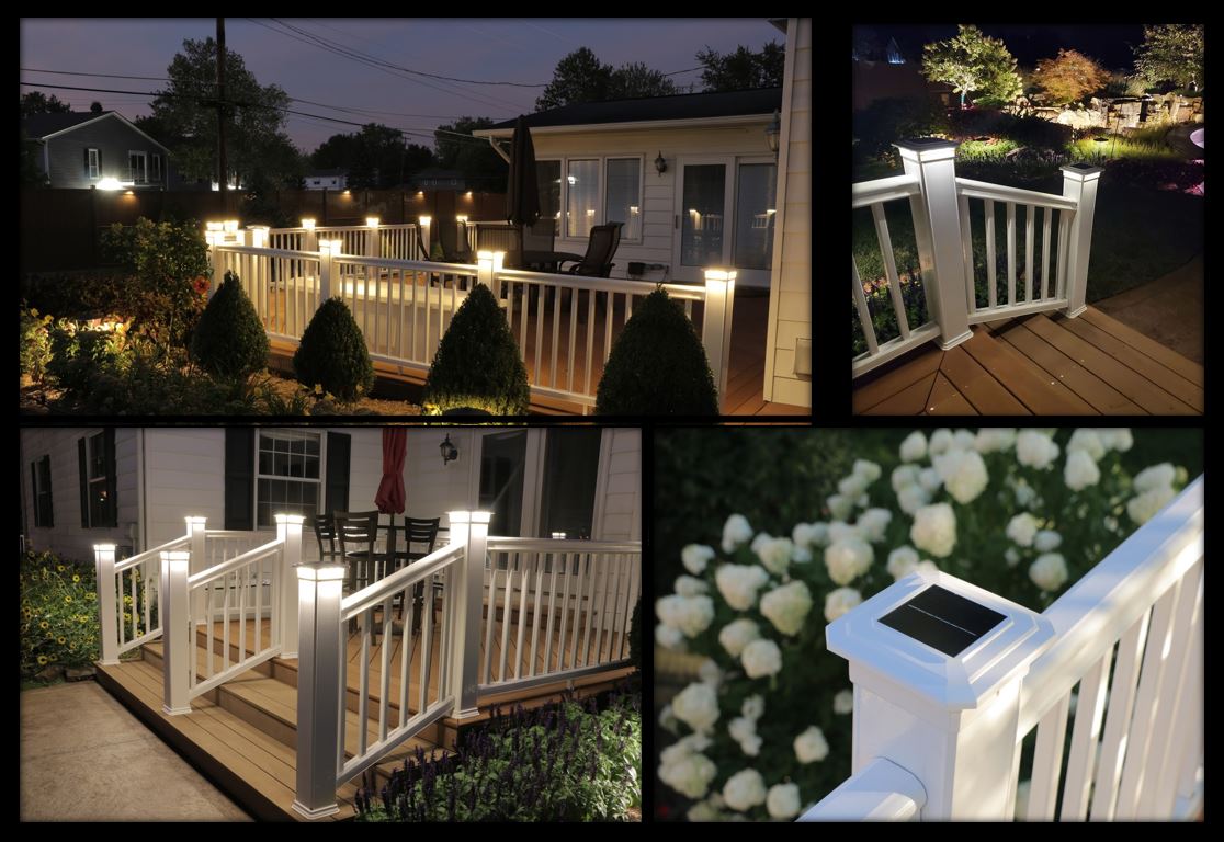 how to install solar lights on deck post